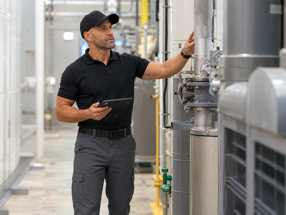 Contraste de información técnica en una instalación empresarial