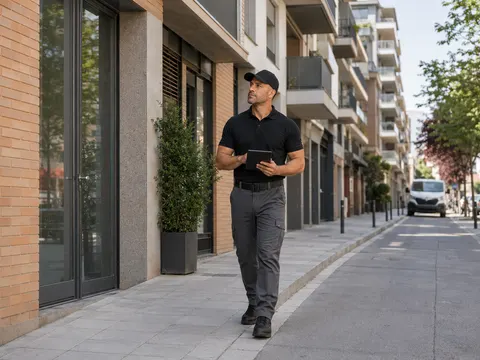 Escena de servei de control de plagues a Barcelonès