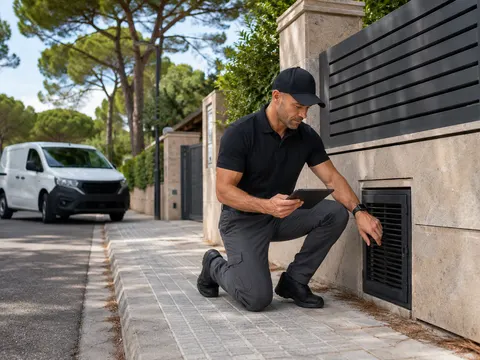Escena de servei de control de plagues a Gavà